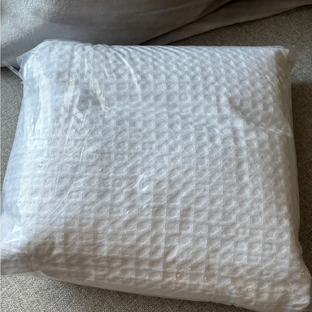 VALUXE Duvet Cover Set Queen 100% Cotton,White Waffle Weave Soft/Breathable 3pc